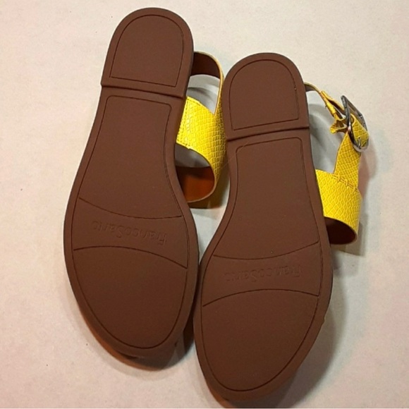 NWOT Franco Sarto Yellow Sandals 7.5 - Picture 2 of 6